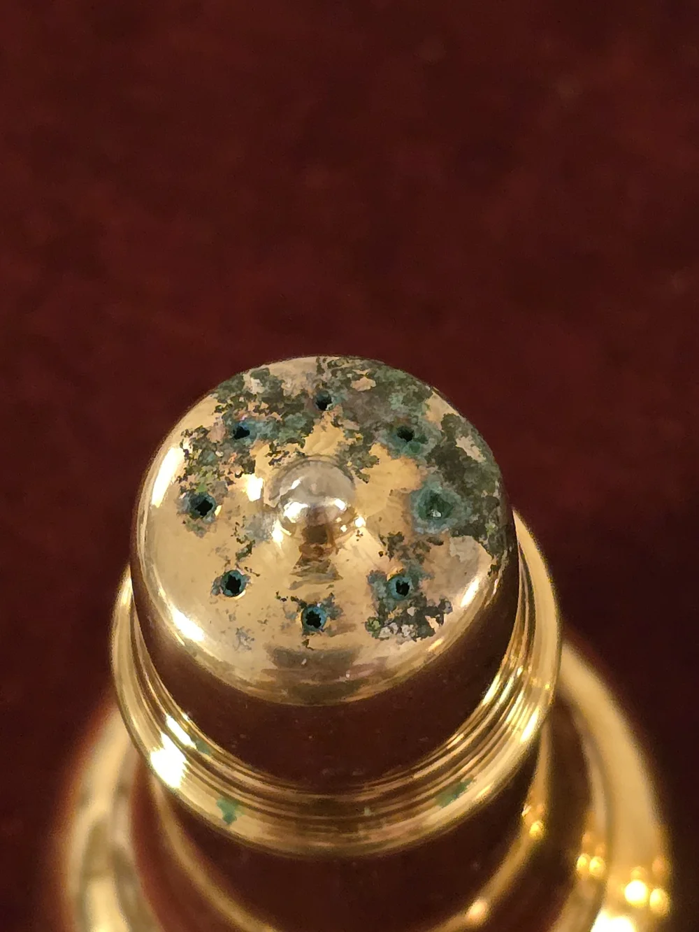 Vintage International Silver Co Gold Tone Salt & Pepper Shakers Set 4